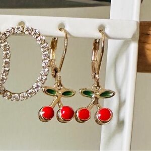 🍒 CHERRY EARRING HOOPS